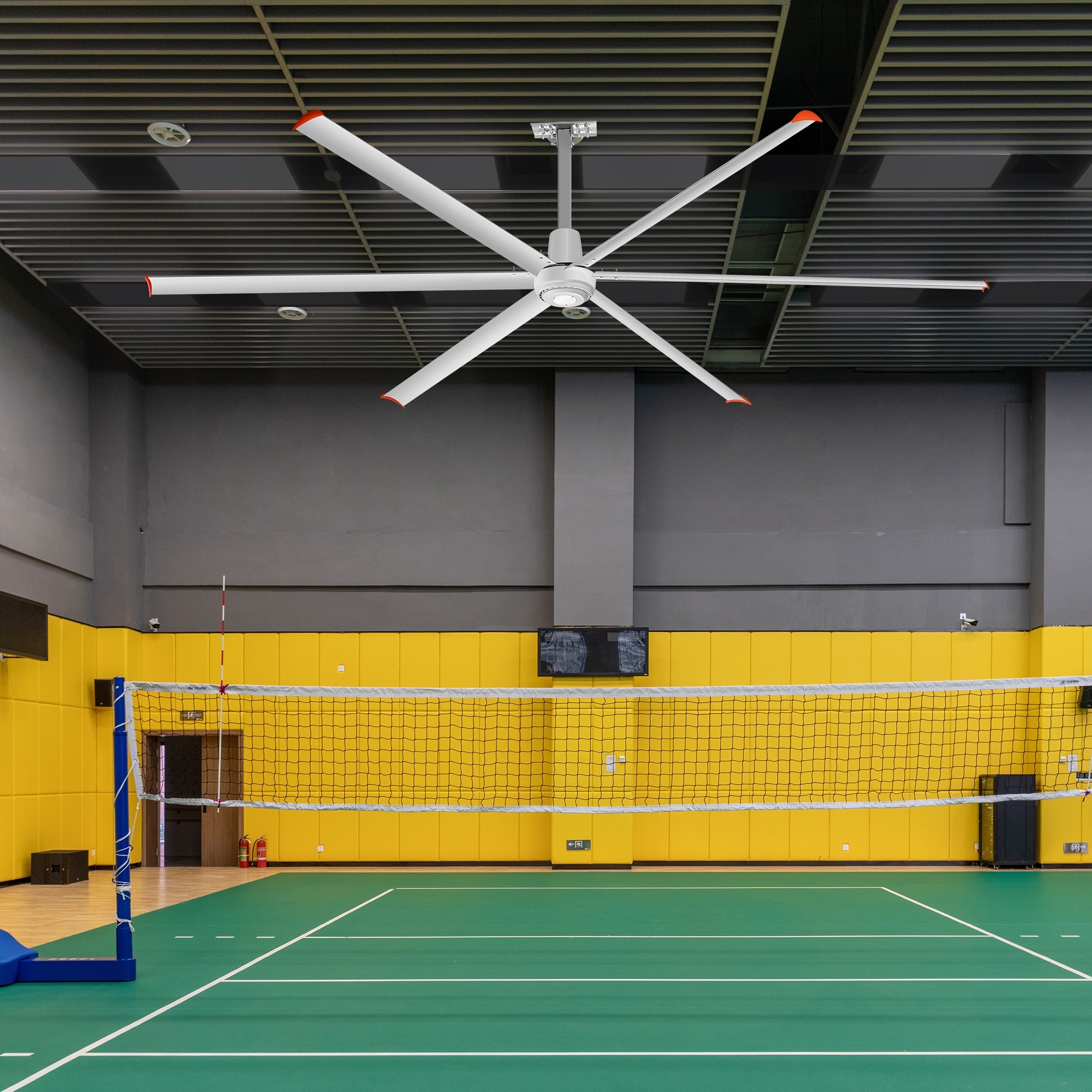 12ft HVLS Commercial 144" Ceiling Fan without Light with 6 Aluminum Blades