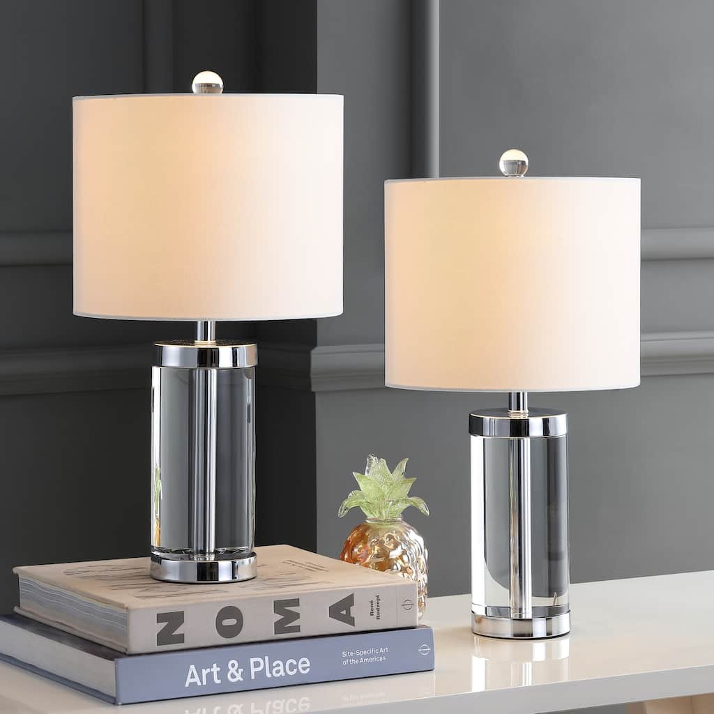 SAFAVIEH Lighting Cristine 21-inch Crystal Table Lamp (Set of 2) - 11"x11"x20" - 11Wx11Dx20H