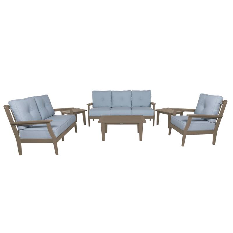 HIGHWOOD Lehigh 6-Piece Grand Deep Seating Set - Bliss Dew