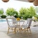 preview thumbnail 20 of 23, Tobias Outdoor Rattan and Metal Bistro Dining Chair
