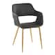 Option Grey Faux Leather/Gold Metal