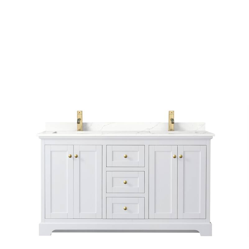 Avery 60-inch Double Vanity, Quartz Top
