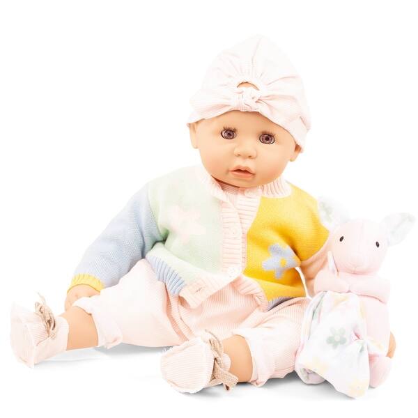 slide 2 of 5, Gotz: Cookie Baby: Pastel - 19" Doll, Cozy Knit Outfit & Cap, Plush Animal Bunny