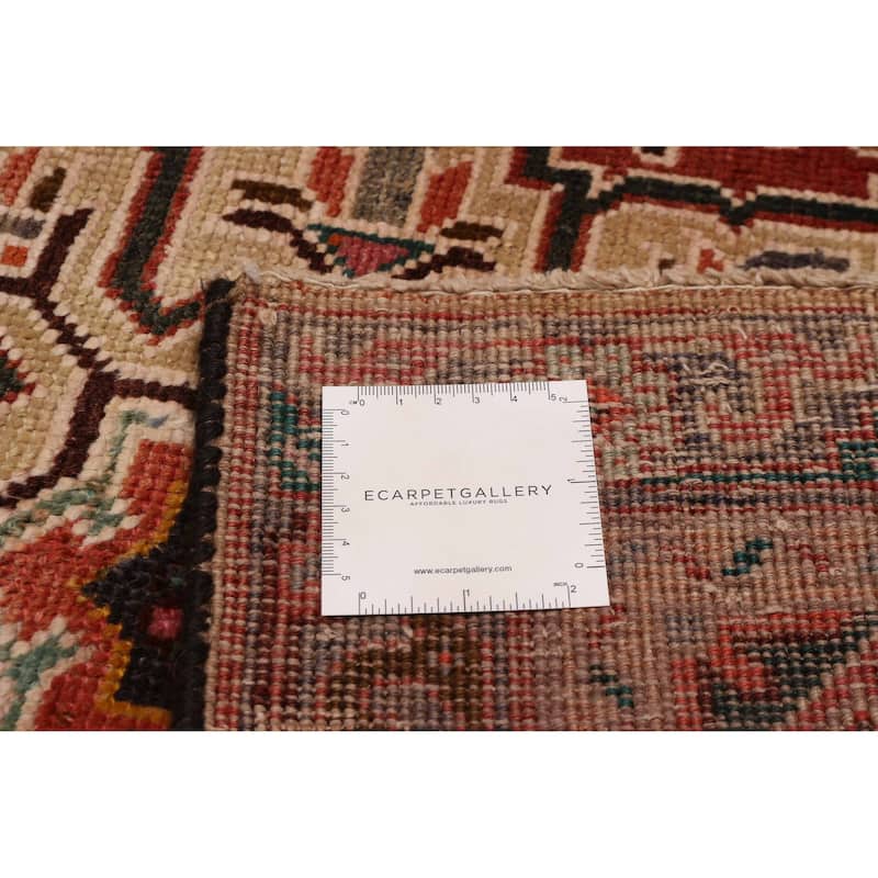 ECARPETGALLERY Hand-knotted Sarabi Dark Red Wool Rug - 3'6 x 13'11
