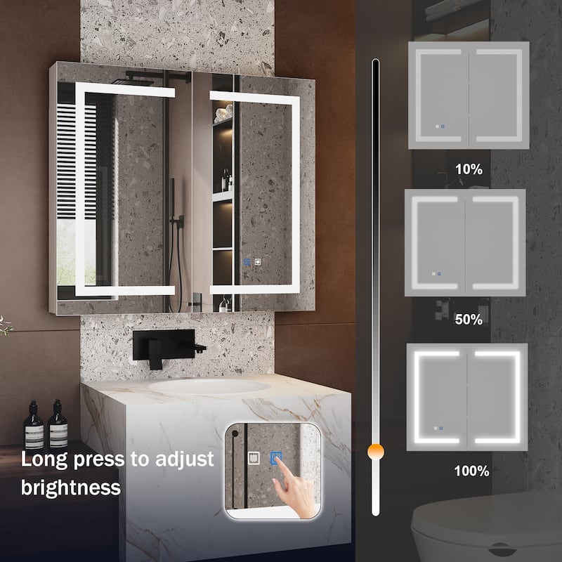 Bath Vanity Anti-Fog LED Medicine Cabinet Style Meets Functionality