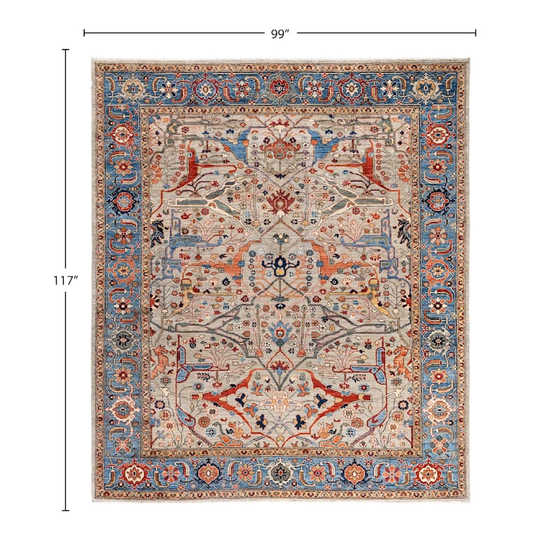 Serapi One-of-a-Kind Hand-Knotted Area Rug - Gray - 8' 3" x 9' 9"