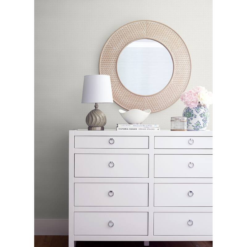 A-Street Prints Soleil Silver Petite Floral Wallpaper