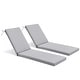 preview thumbnail 84 of 135, Pellebant Outdoor Patio Chaise Lounge Cushion 2PC-71.8" - Light Grey