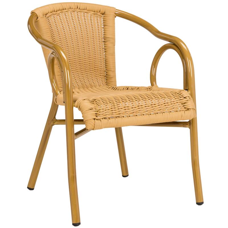SAFAVIEH Savana Stacking Natural/ Light Brown Arm Chair (Set of 2) - 21W x 34D x 24H