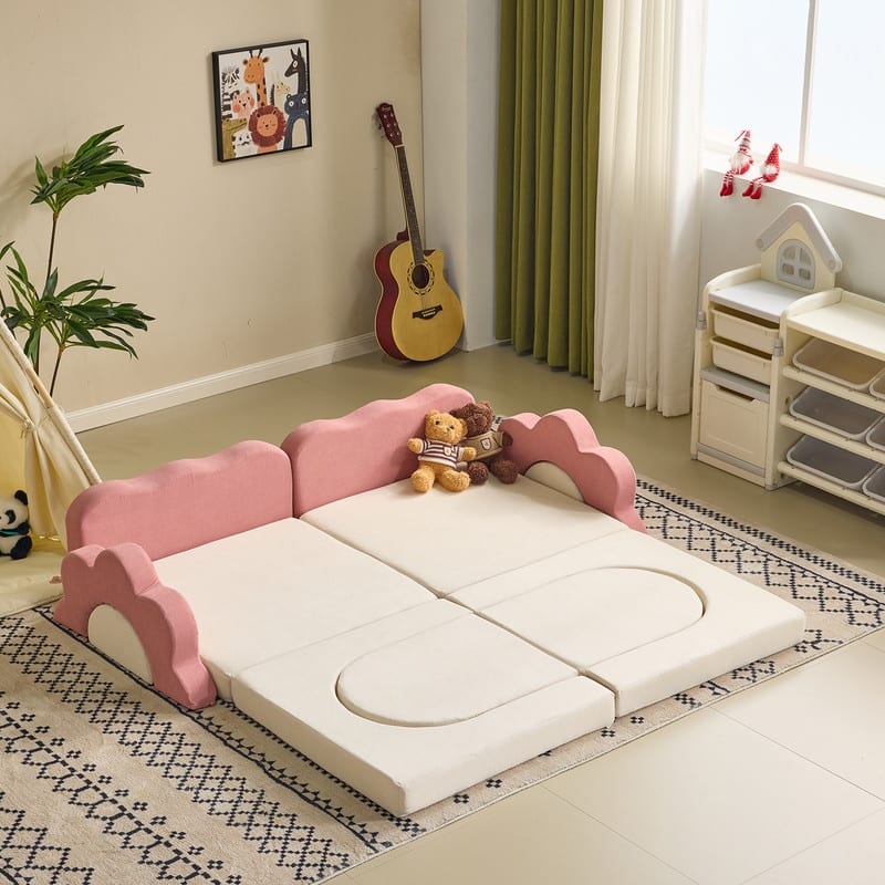12PCS Fold Out Kids Couch Modular Kids Couch For Playroom