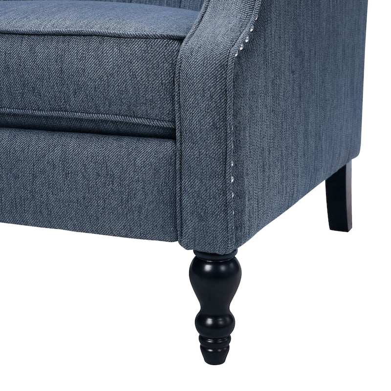 Apaloosa Oversized Tufted Wingback Fabric Push Back Recliner by Christopher Knight Home
