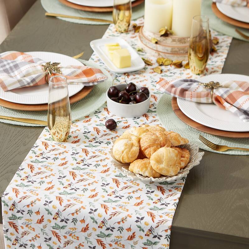 Gather Fall Squash Reversible Table Runner 14X72