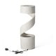 preview thumbnail 42 of 53, Glitzhome Modern Minimalist Spiral LED Polyresin Outdoor Fountain with Small Planter