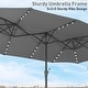 preview thumbnail 58 of 62, 15ft Patio Umbrella Outdoor Market Umbrella with Base and LED Lights