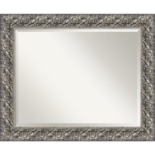 slide 1 of 12, Wall Mirror, Silver Luxor Wood 34.00 x 28.00 - Large (over 32'' high)