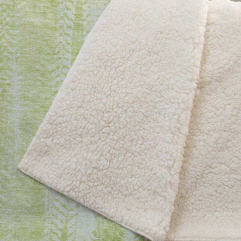 Premium Machine Washable Contemporary Sherpa Throw Blanket