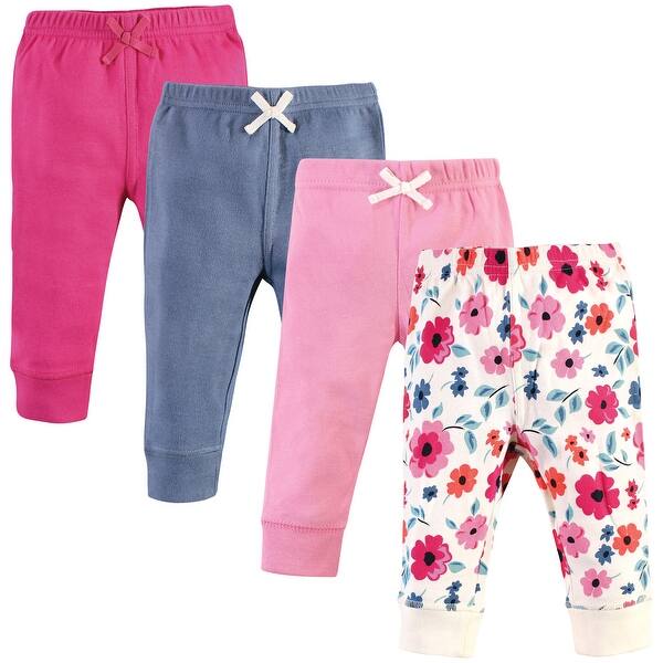 slide 1 of 1, Touched by Nature Toddler Girl Organic Cotton Pants 4pk, Garden Floral Garden Floral - 2T