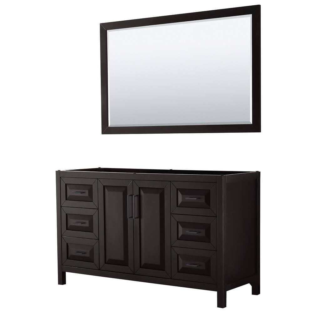 Wyndham Collection Daria 59" Single Free Standing Vanity Cabinet -