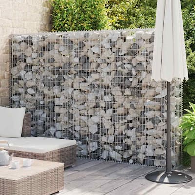 vidaXL Gabion Basket, Galvanized Steel