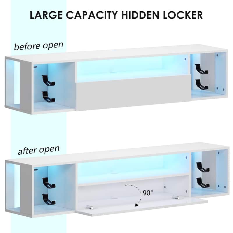 TV Gaming Console with Hidden Storage Cabinet
