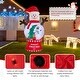 preview thumbnail 2 of 10, Glitzhome 8FT Lighted inflatable Snowman Globe Scene Decor