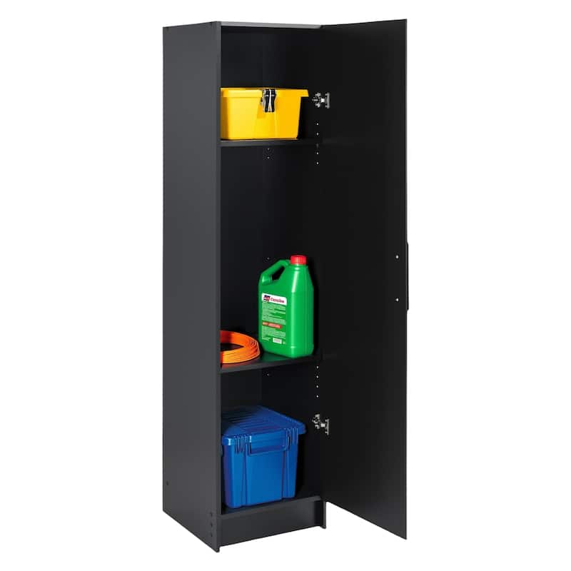 Prepac Elite 16-inch Narrow Cabinet, Multiple Finishes - 16 Inch - Black