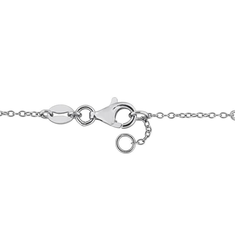 Miadora Cultured Freshwater Pearl and 7/8 CT TGW Sky-Blue Topaz Gemstone Station Bracelet in Sterling Silver