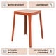 preview thumbnail 47 of 69, Tresse Modern Stackable Dining Stool with Wicker Seat for Dining Room, Garden, Patio, Indoor or Outdoor - No Assembly Required