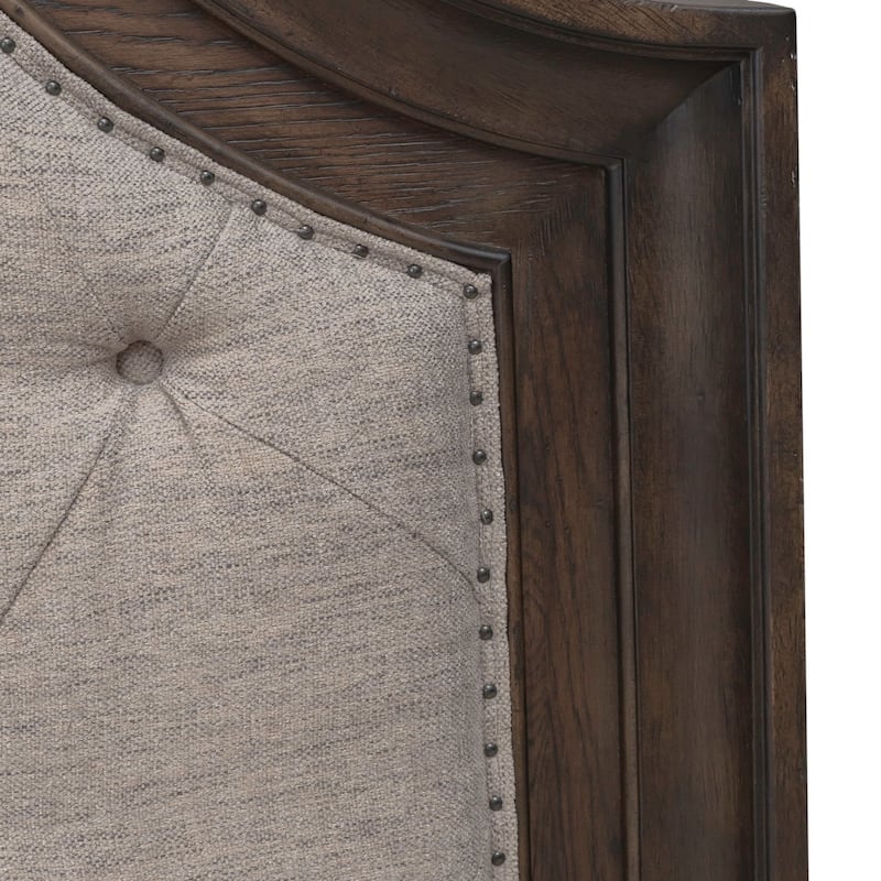 Paradise Valley Saddle Brown Upholstered Arched Panel Headboard