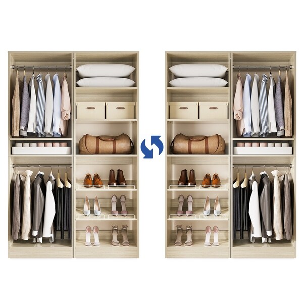 Cimly Set of 2 Freestanding Closet System with Shoe Racks Cimly Set of 2 Freestanding Closet System with Shoe Racks