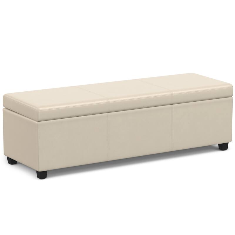 WYNDENHALL Franklin 54 inch Wide Contemporary Rectangle Storage Ottoman