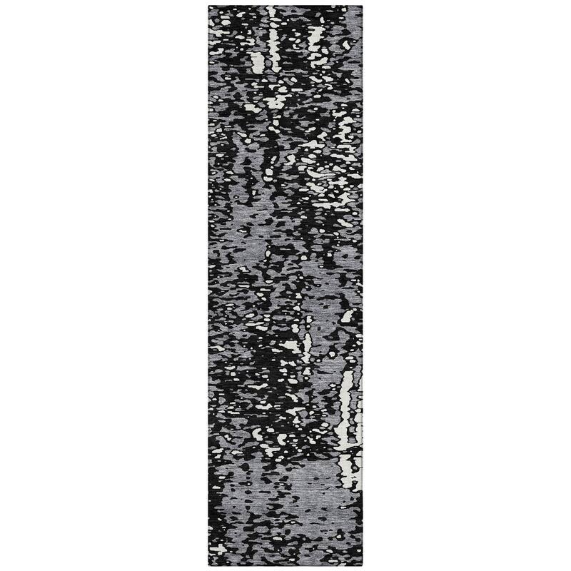 Machine Washable Indoor/ Outdoor Modern Abstract Chantille Rug