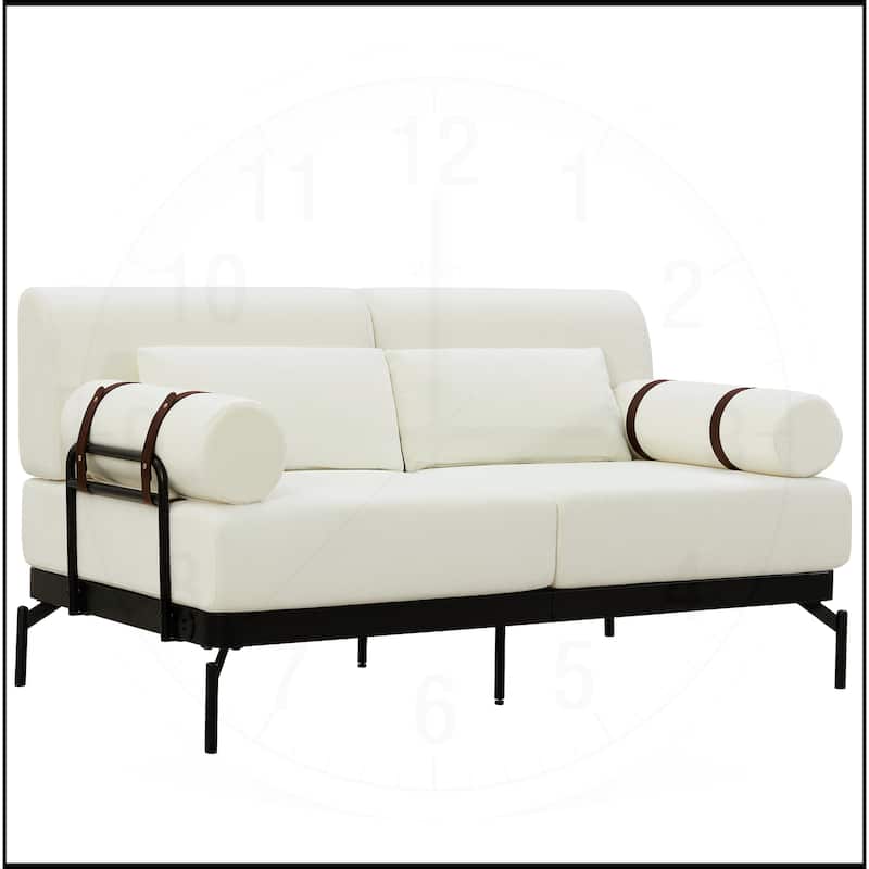 59" Loveseat Sofa with Flexible USB Ports