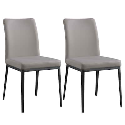 Katana Faux Leather Dining Chair with Diamond Stitching, Set of 2 - Set of 2