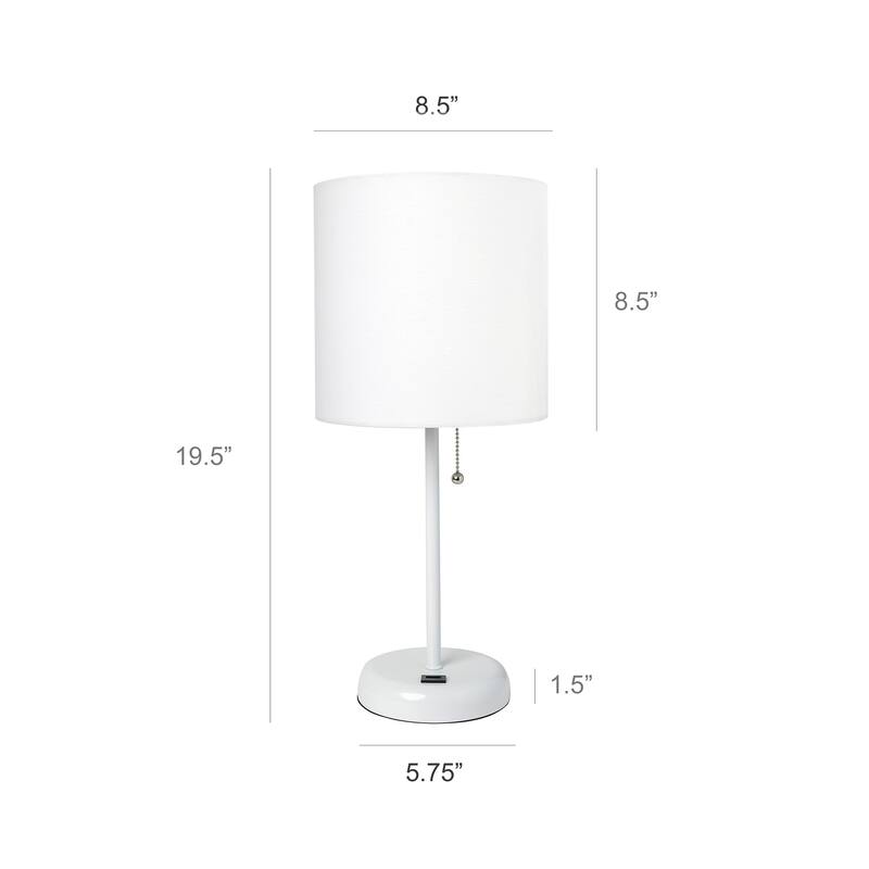 Simple Designs 19.5" Desk Lamp with Feit LED Bulb Included - 19.50