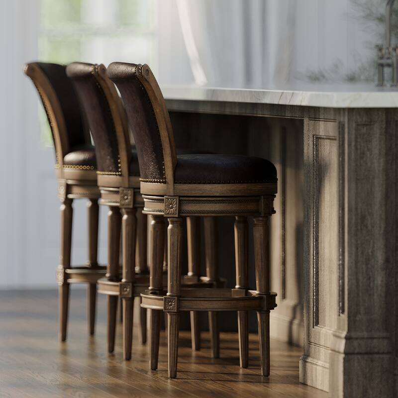 Maven Lane 31" Pullman Swivel Bar Height Kitchen Stool