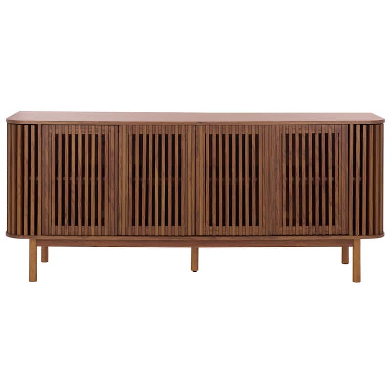 SAFAVIEH Home Adiel 4-Door Sideboard - 67"W x 18"D x 29"H - Walnut