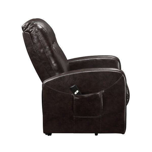 PU Leather Power Lift Recliner with Wired Controller and Tight Back