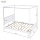 preview thumbnail 5 of 7, Queen Size Canopy Platform Bed with Headboard and Footboard, Slat Support