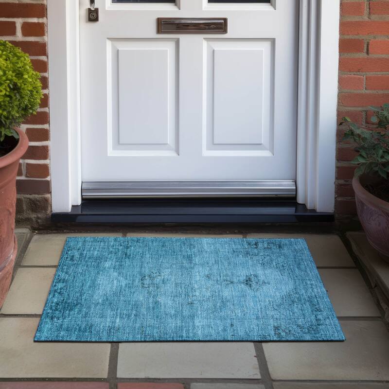 Machine Washable Indoor/ Outdoor Chantille Vintage Traditional Rug