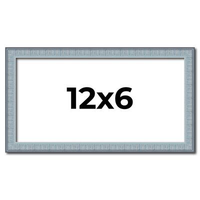 12x6 Frame Rustic Sky Blue Solid Wood Picture Frame | 0.75 Inch