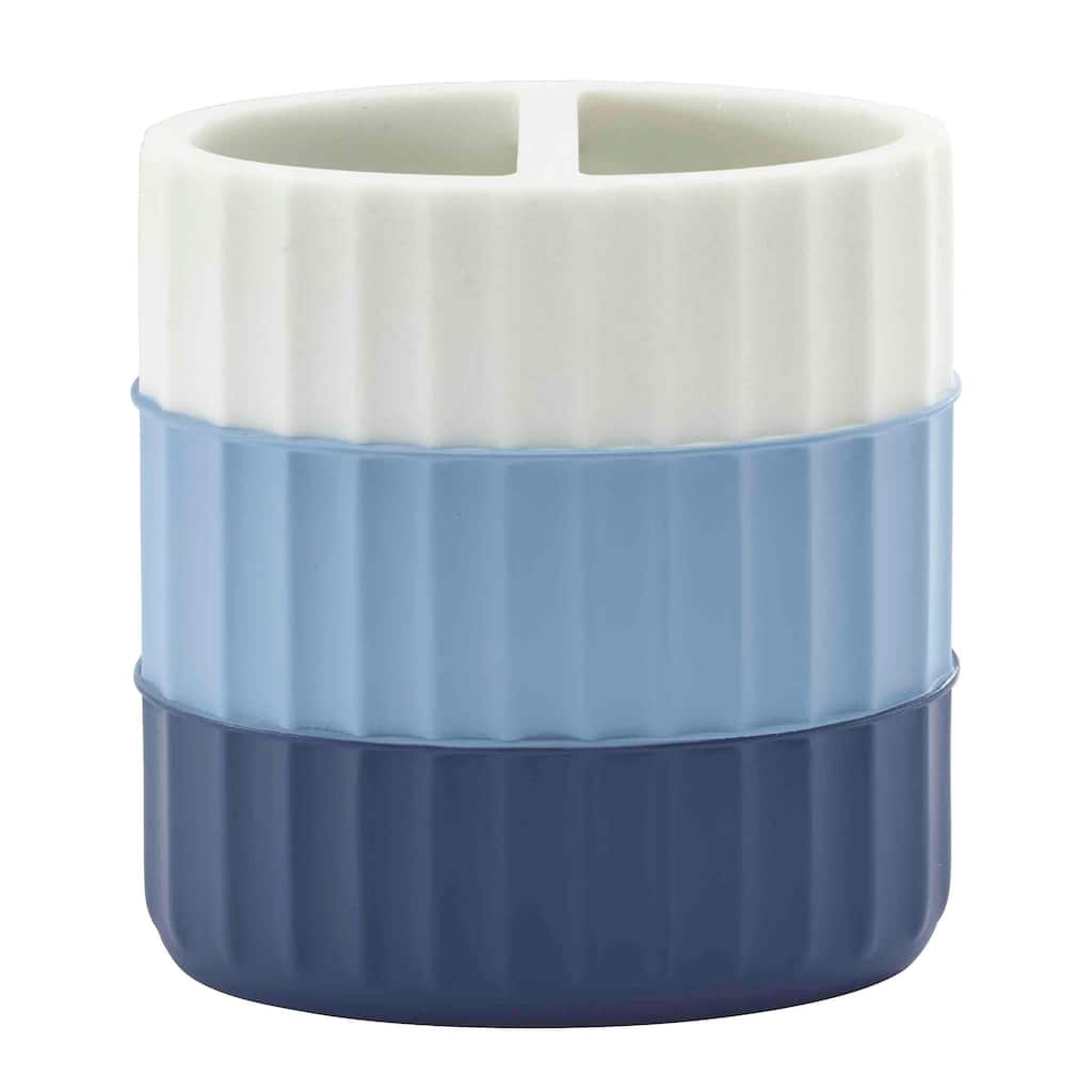 Izod Clubhouse Stripe Blue Toothbrush Holder - Toothbrush Holder