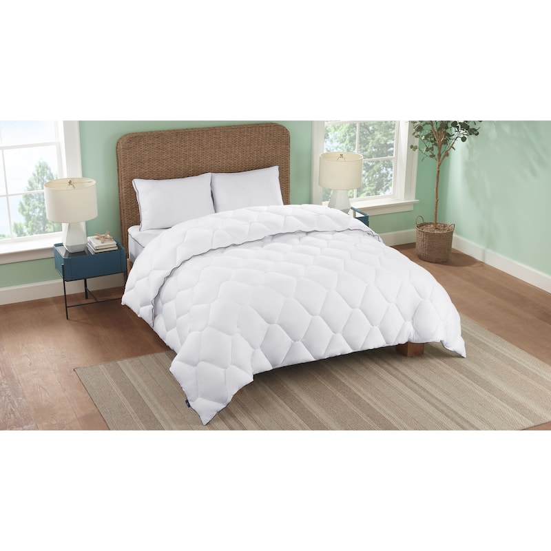 Serta Ocean Breeze Down Alternative Comforter - Queen - White