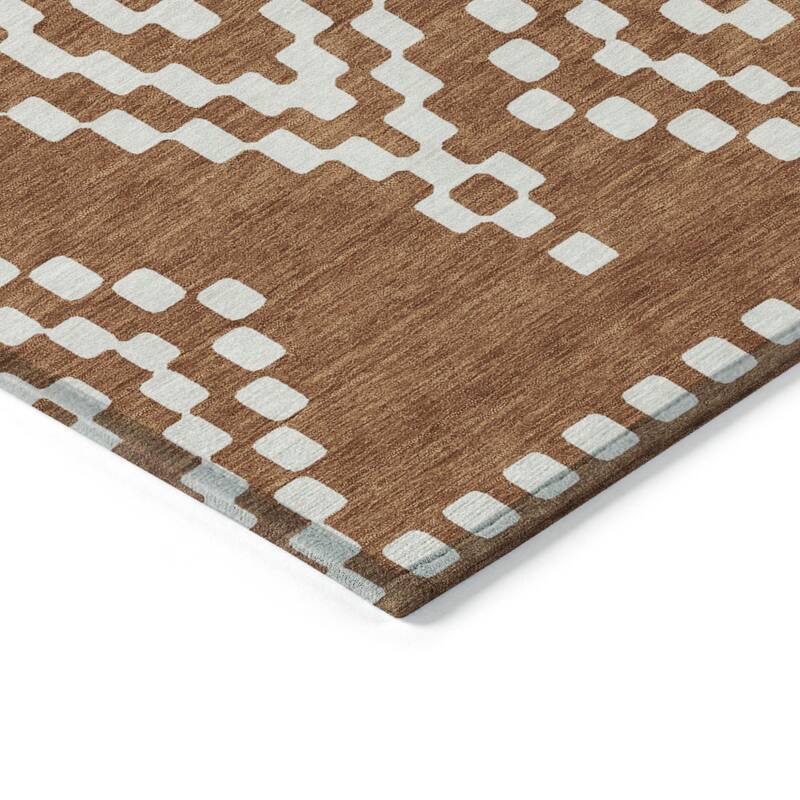 HomeRoots Geometric Transitional Rectangle Outdoor Rug