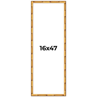 16x47 Frame Gold Bamboo Picture Frame Modern Photo Frame Includes UV Acrylic Shatter Guard Front Acid Free Foam Backing Board