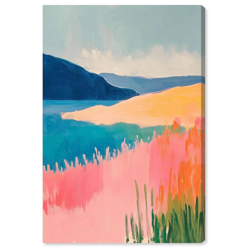 Meadow Meets the Sea Canvas by Art Remedy, Gallery Wrapped - 36" x 54"