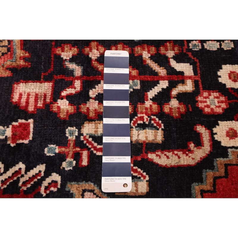 ECARPETGALLERY Hand-knotted Andelz Dark Navy, Red Wool Rug - 3'11 x 6'2