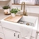 preview thumbnail 6 of 9, Parker Crisp White Fireclay 34" Single Bowl Quick-Fit Farmhouse Apron Workstation Kitchen Sink