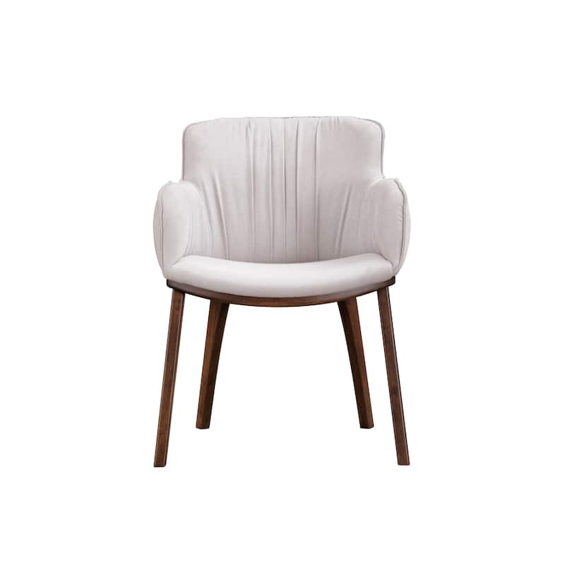 Furniture of America Abigail IV Mid-Century Modern 5-Piece Rich Walnut Solid Wood 79-inch Extendable Dining Set