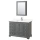Option Dark Gray / White Quartz Top / Polished Chrome